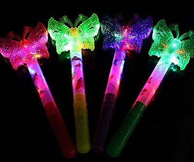 4 LED Glow in the Dark Princess Butterfly Wand Fairy tale Princess Toy Costume 