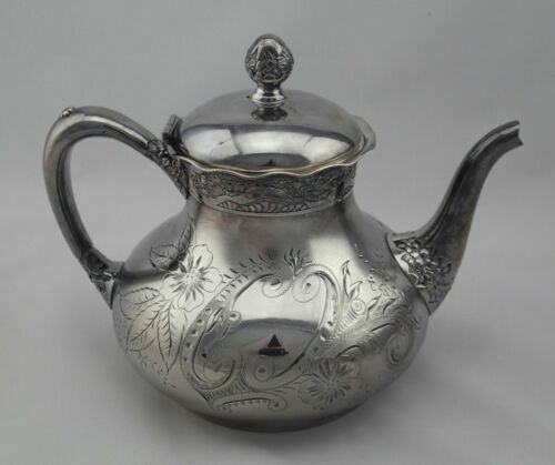Tea/Coffee Pots/Set Antique Silver Plate