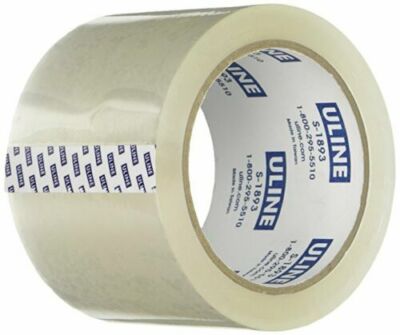 (1) ULINE S-1893 3'' x 55 Yds 2.6 MIL Clear Heavy-Duty Packing Shipping Tape Roll