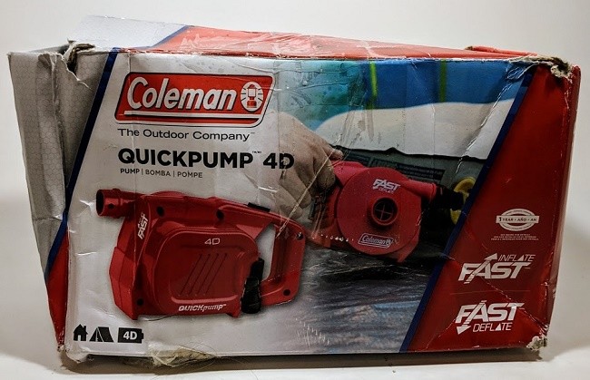 Coleman Quick Pump Fast Easy Inflate Deflate Airbed Inflatables Battery Operated