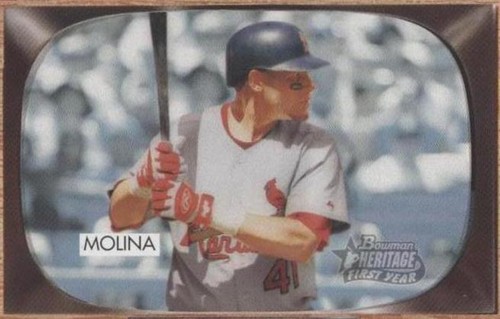 16/25 2004 Yadier Molina Mahogany 1955 Bowman Heritage Rarest SSP 