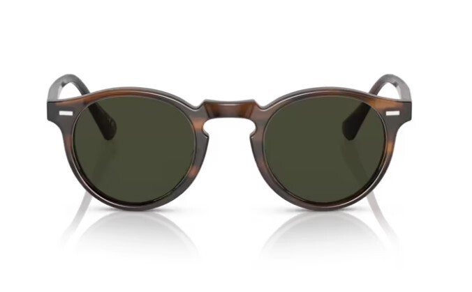 Pre-owned Oliver Peoples 0ov5217s Gregory Peck 1724p1 Tuscany Tortoise/g-15 47mmsunglasses In Gray
