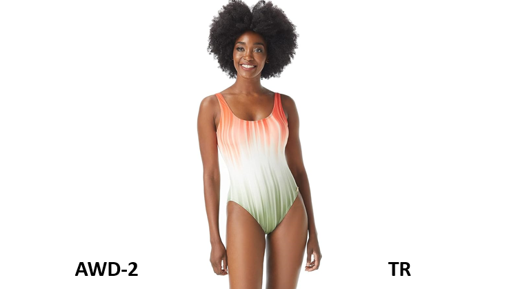 Vince Camuto Women's SAFARI GREEN Dip-Dyed Scoop-Neck One-Piece Swimsuit,  8
