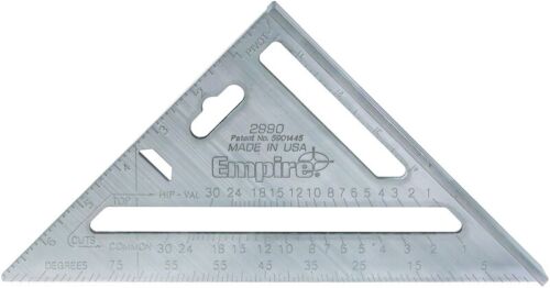EMPIRE 2990 RAFTER SQUARE 7" ALUMINUM FRAMING SQUARE BRAND NEW FAST SHIPPING