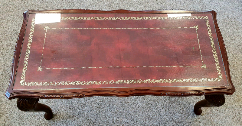 Dark Wood Carved Coffee Table | in Lincoln, Lincolnshire | Gumtree