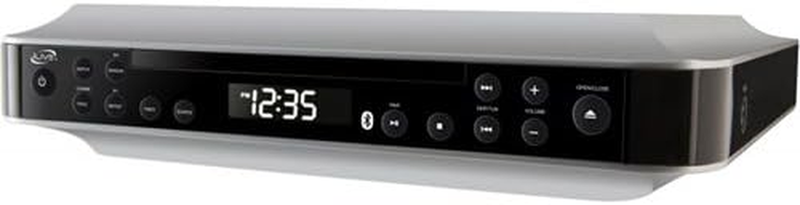 Bluetooth under the Cabinet Kitchen Clock Radio with CD Play