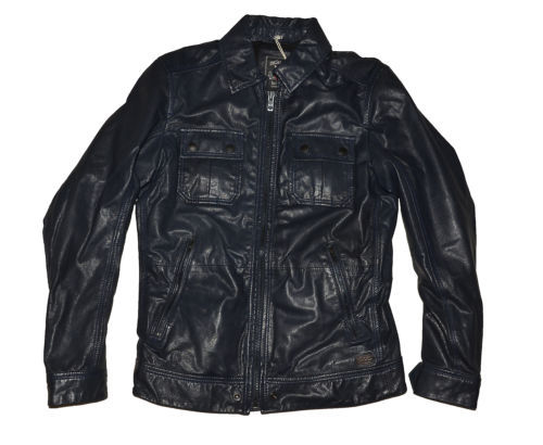 $1650 Diesel BLACK GOLD B&G Mens Black Lambskin Leather