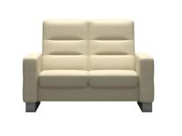 Stressless Wave 2 Seater Leather Sofa