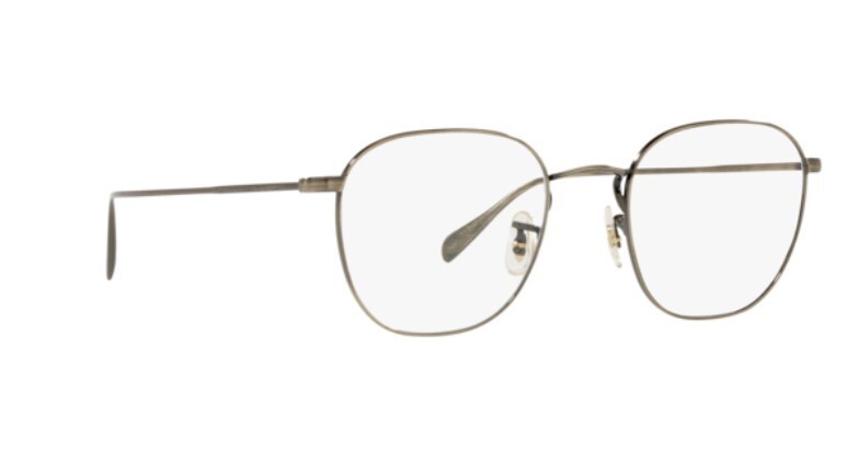 Pre-owned Oliver Peoples 0ov1305 Clyne 5284 Antique Gold/gold Square Unisex Eyeglasses In Clear