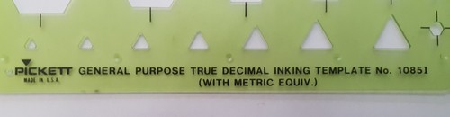 Pickett Pocket Template 1085i Risers Circles Squares Hexagons Triangles