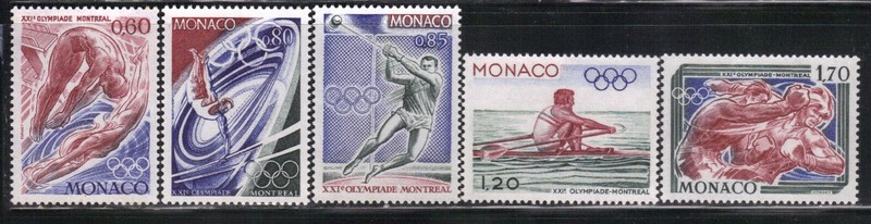 Monaco 1976 Yvert 1057/61 Neufs** Mnh (Ak308)