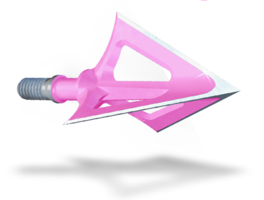 6PCS Pink 3-Blade Hunting Bow 100 Grain Broadhead Archery Arrowhead Arrow Points