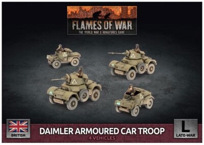 Flames of War: British Daimler Armoured Car Troop (Late-War)