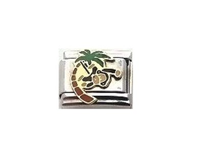 8mm Classic Size Italian Charms  E39 Monkey hanging in a tree
