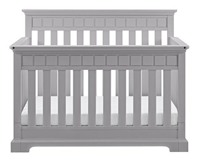 Thomasville Kids Willow 4-in-1 Convertible Crib, Pebble Gray, Easily Converts to