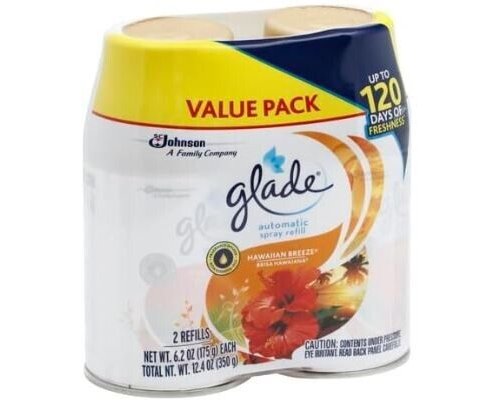 Glade Automatic Spray Air Freshener Refill, Hawaiian Breeze 6.2 Ounces 2 Count