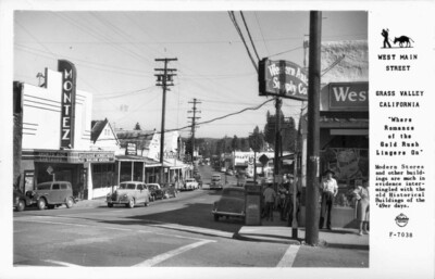 West Main Street Grass Valley California 1950s OLD PHOTO