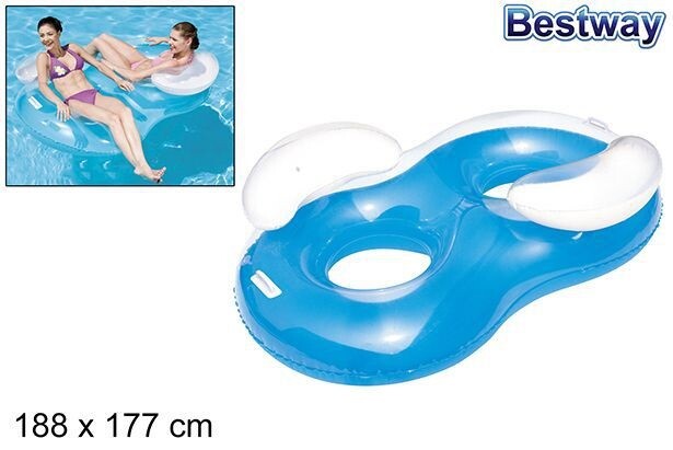 Poltrona Gonfiabile Doppio Anello Divertimento Piscina Mare Estate val