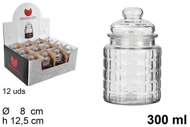 Set 12 Pezzi Barattolo Vasetto Con Coperchio Vetro 300ml Judy dfh