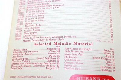 Rubank Educational Library Hohmann-Wohlfahrt Beginning Method For Violin Vol I