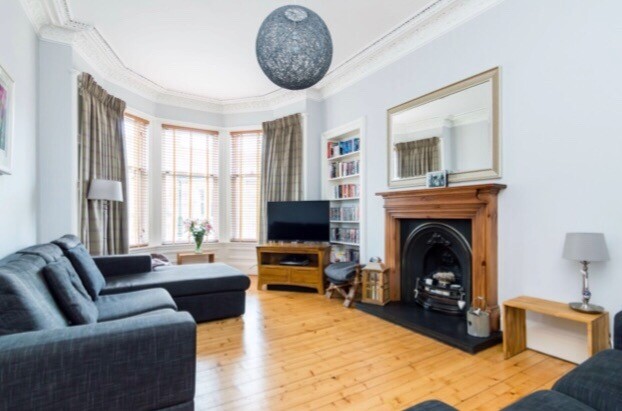 Dunelm Checked Bay Window Pencil Pleat Blackout Curtains In