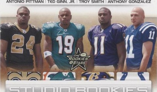 2007 Leaf Rookies & Stars Anthony Gonzalez Antonio Pittman Ted Ginn Jr. #SR-54