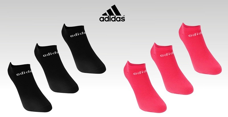 3 Pack Ladies Genuine Adidas Lightweight Low Cut No Show Trainer Socks 5.5-8
