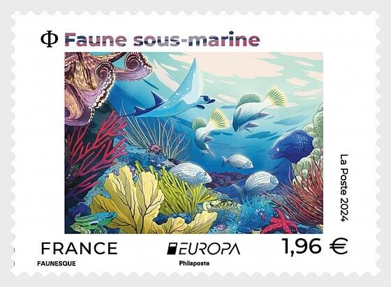 Stamps France 2024 - Europa 2024 - Underwater Fauna .