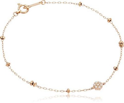 4  Diamond K18 Pink Gold PG Bracelet 111741133102Japan