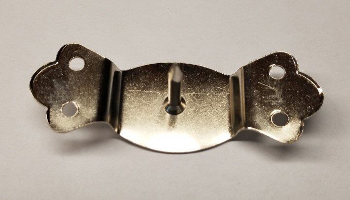 Nickel Plated stamped steel Trunk Handle Loop - chest steamer leather vintage...