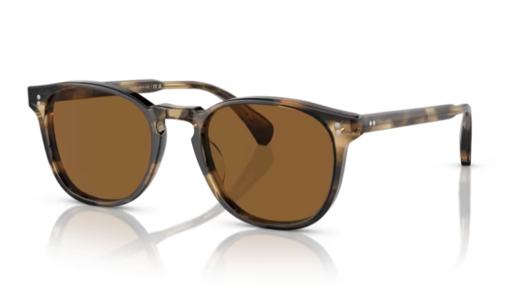 Pre-owned Oliver Peoples Ov5298su Finley 171353 Havana Brown Round Men's Sunglasses