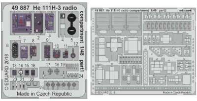 1/48 Aircraft- He111H3 Radio Compartment for ICM (Painted) (D)