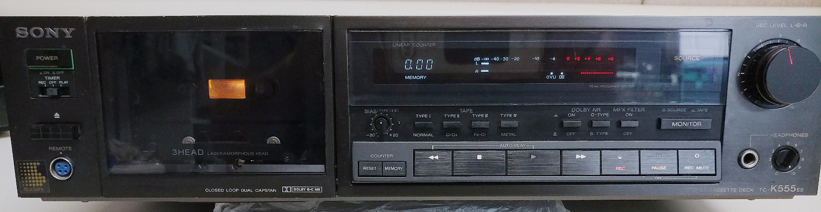 Sony TC- K555ES Pro. Stereo Cassette Deck