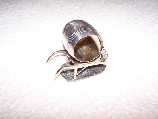 ANTIQUE JAMES W. TUFTS SILVERPLATED NAPKING RING 