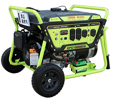 Green-Power America GPG10000EW 10000W Pro Series Recoil Electric Start Generator