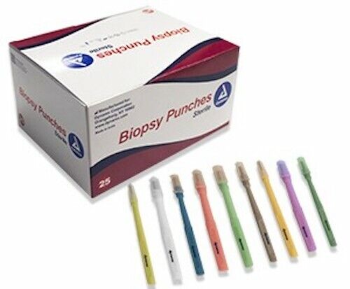 DYNAREX - STERILE DISPOSABLE BIOPSY PUNCHES, BOX OF 25, SIZES AVAILABLE. –– NEW