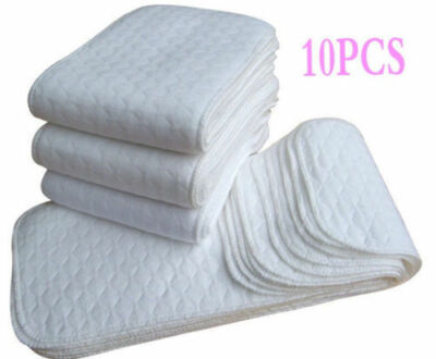 5/15 Stück Baby Windeln Stoffwindel Saugeinlagen 100%Baumwolle Pocketwindel Hose