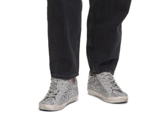 $600 Golden Goose Superstar 37 Sneakers Shoes Glitter Sequin