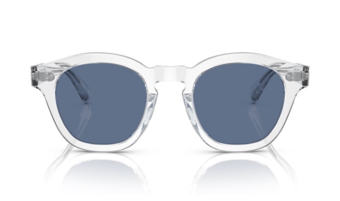 Pre-owned Oliver Peoples 0ov5382su Boudreau L.a 110180 Crystal/blue Unisex Sunglasses