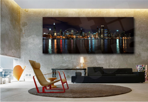 Wall Art Painting Home Decor Modern City Chicago Skyline Downtown