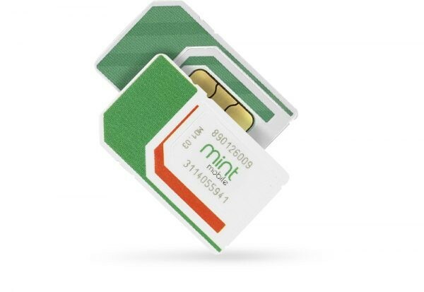 Mint Mobile - 3-Month Prepaid SIM Card Kit 8GB Per Month Free Shipping