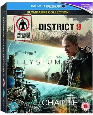 New Action 3 Pack: Chappie / District 9 + 1 (Multi Feature) (Blu-ray + Digital)