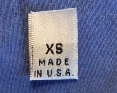 50Pcs White Woven Clothing Size Tab Labels Made In U.S.A SIZE XS EXTRA SMALL
