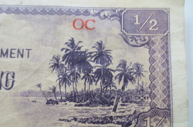 THE JAPANESE GOVERNMENT Half 1/2 SHILLING Banknote, Free Ship