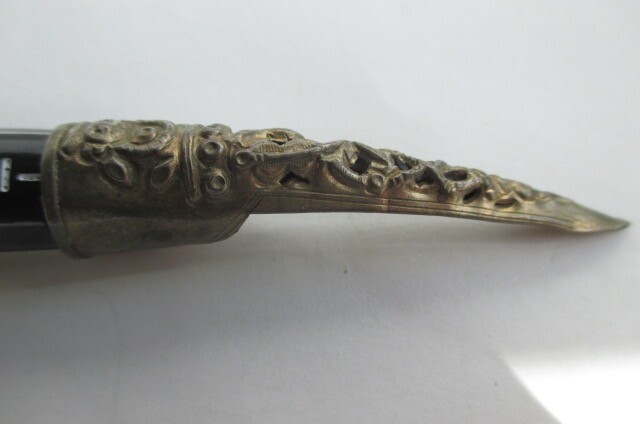 Antique Vintage Chinese Gilt Sterling Silver Finger Guard
