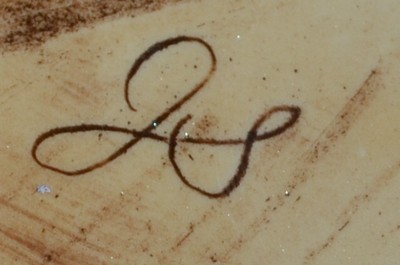 Vtg Ceramic Porcelain China Pottery WICKER Flower Fruit Apple Egg BASKET Signed