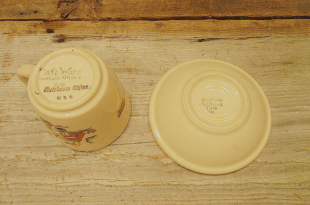 Antique Buffalo China / Heirloom China / Mary Had Little Lamb Bowl & Cup