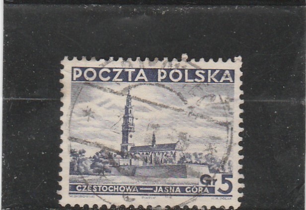 L6721 Pologne Timbre NÂ° Y&T 391 De 1937-39 