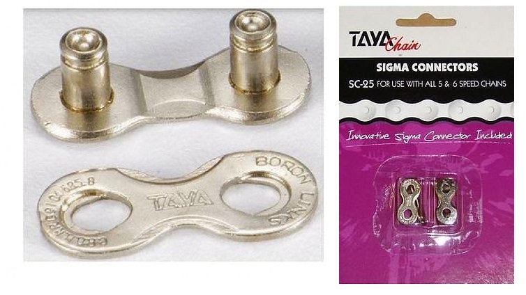 SET CLIP FERMAGLIO CONNETTORE MEZZA MAGLIA TAYA SIGMA SC-25 CATENA BICICLETTA