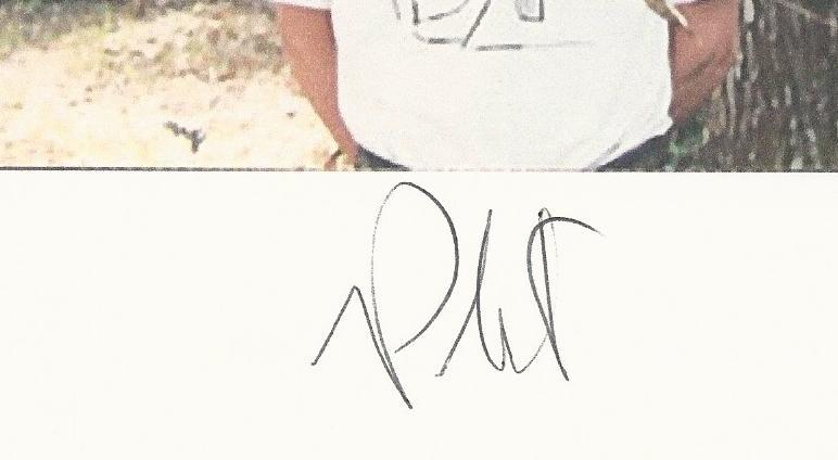 PIERS ANTHONY, sf author, AUTHENTIC HAND SIGNED COLOR 5x8 PHOTOGRAPH